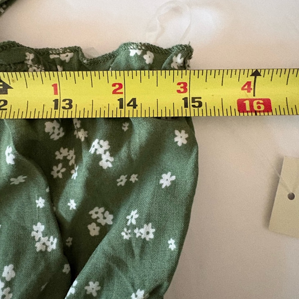 No Boundaries Size Small Green Brown Floral Woven Ruffle Tops Lot of 2 New ^ - Picture 5 of 16